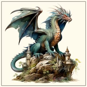 Stickers: Dragon Grn Castle