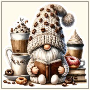 Stickers: Gnome Coffee Read 3x