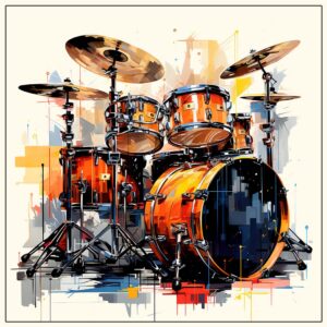 Stickers: Music Drums Scratch 3x