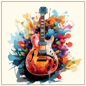 Stickers: Music Guitar Splash 3x