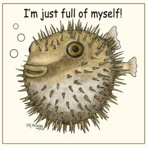 Stickers: Fish Puffer 3x